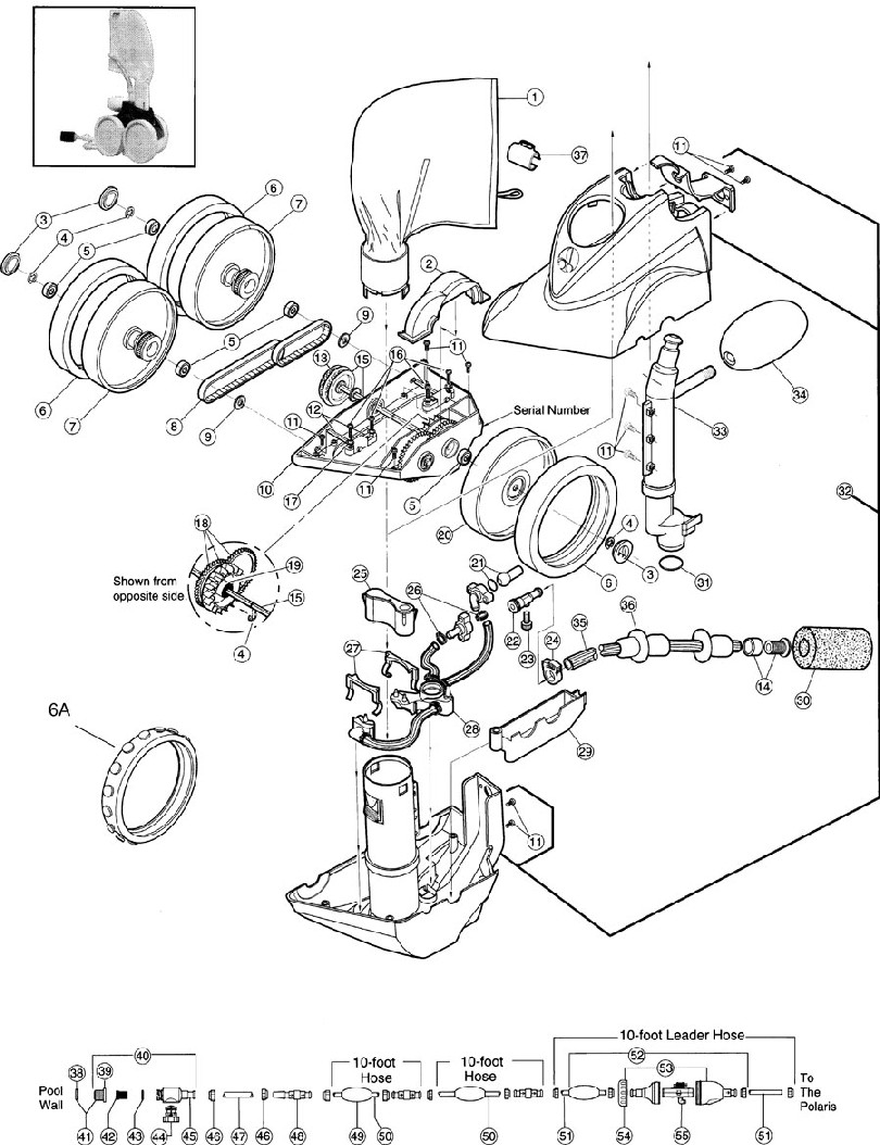 Polaris 380 & 380 Black Max Pool Cleaner Parts